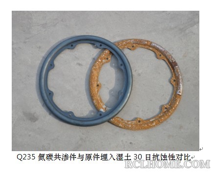 铁素体氮碳共渗＋后续氧化  抗蚀性对比（湿土埋30天）.jpg